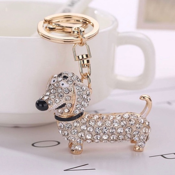 Accessories - Crystal Dog Dachshund Keychain
